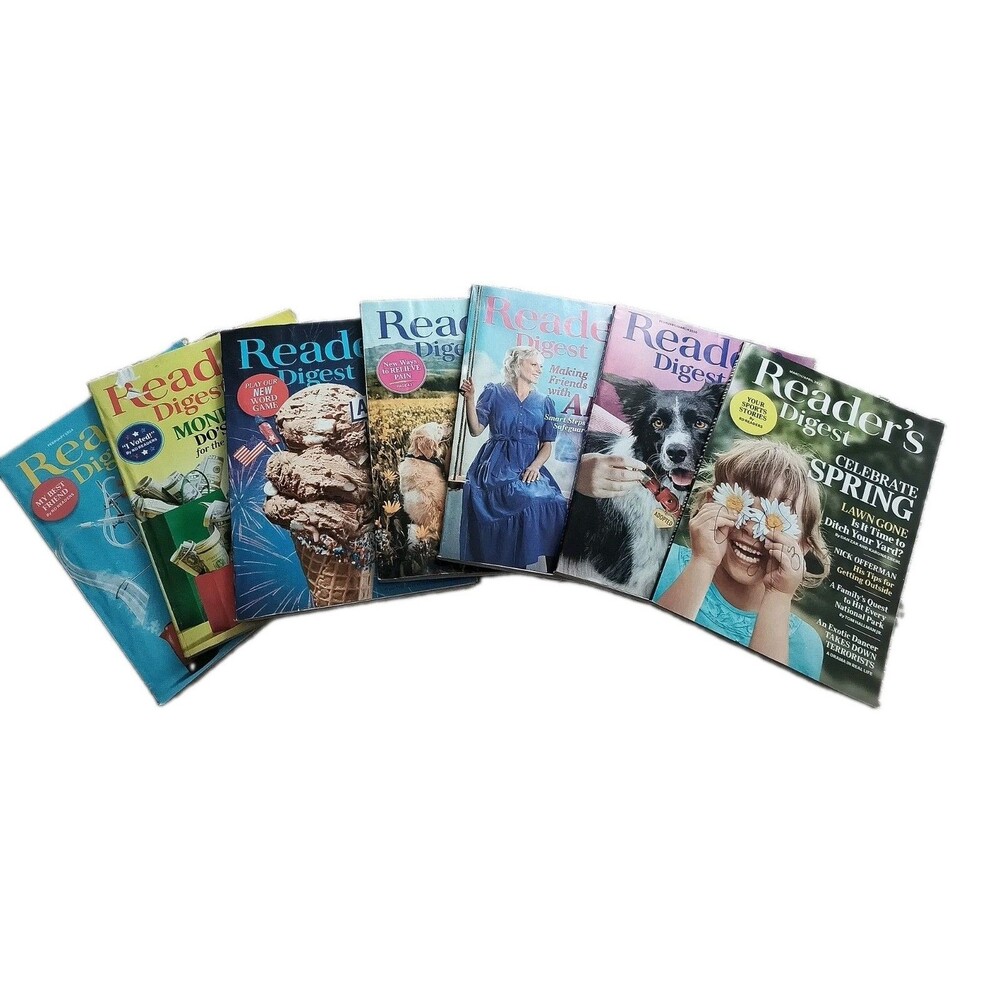 Reader's Digest Magazine Lot of 7 2023,24,25,26 Important Topics of interest
